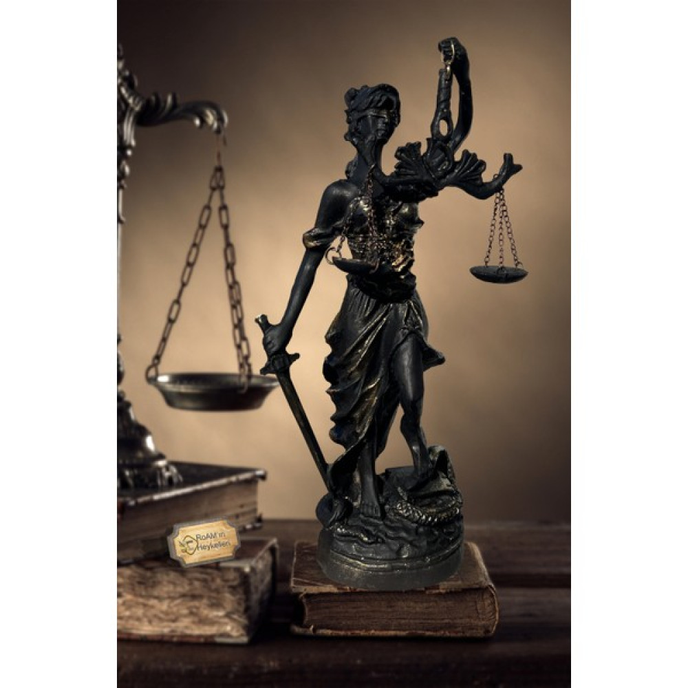 Realistic of Art Museum Heykel Biblo Adalet Terazisi Themis 20 Cm. Antik Sarı & Siyah Biblo Fiyatı