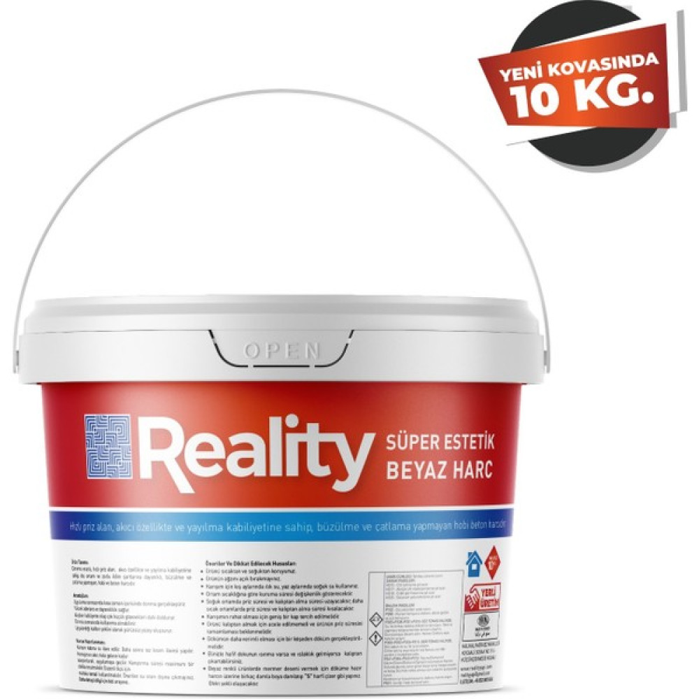 Reality Hızlı Donan Beyaz Beton Saksı Harcı (10 Kg.) - Yok Bitki Fiyatı