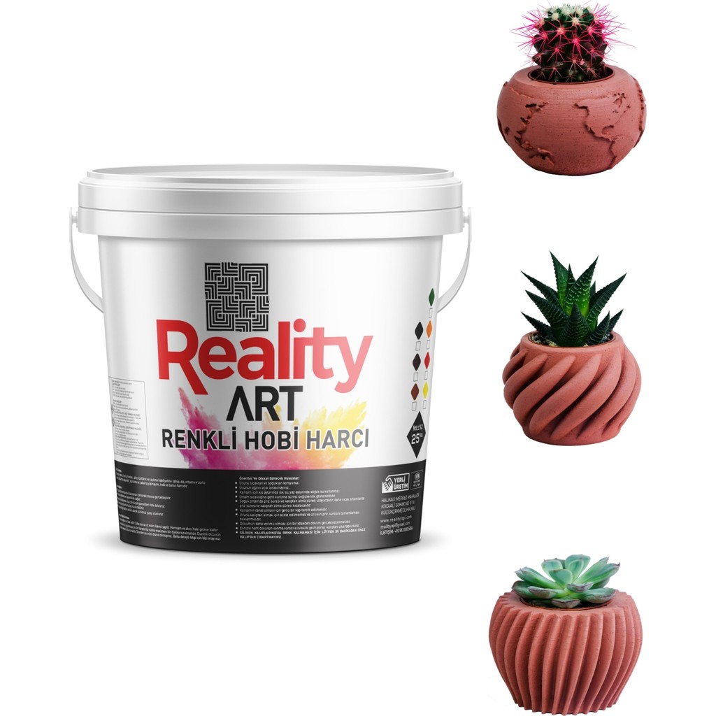 Reality Kiremit Rengi Beton Saksı Harcı (25 Kg.) Saksı ve Aksesuarları Fiyatı