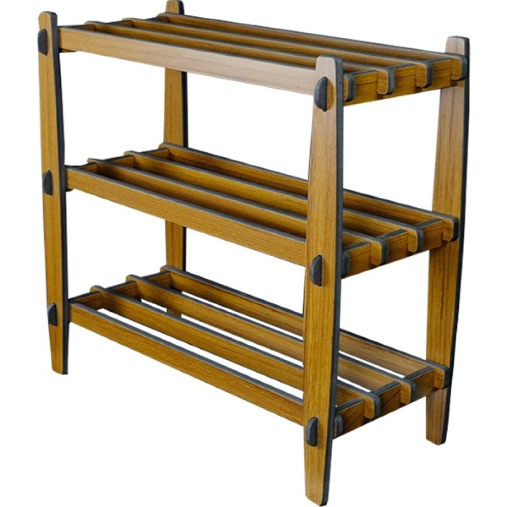 RealWood Ahşap Dekoratif Ayakkabılık, Portatif Ayakkabılık, Çok Amaçlı Dekoratif Raf 3 Katlı - Kahverengi Ayakkabılık Fiyatı