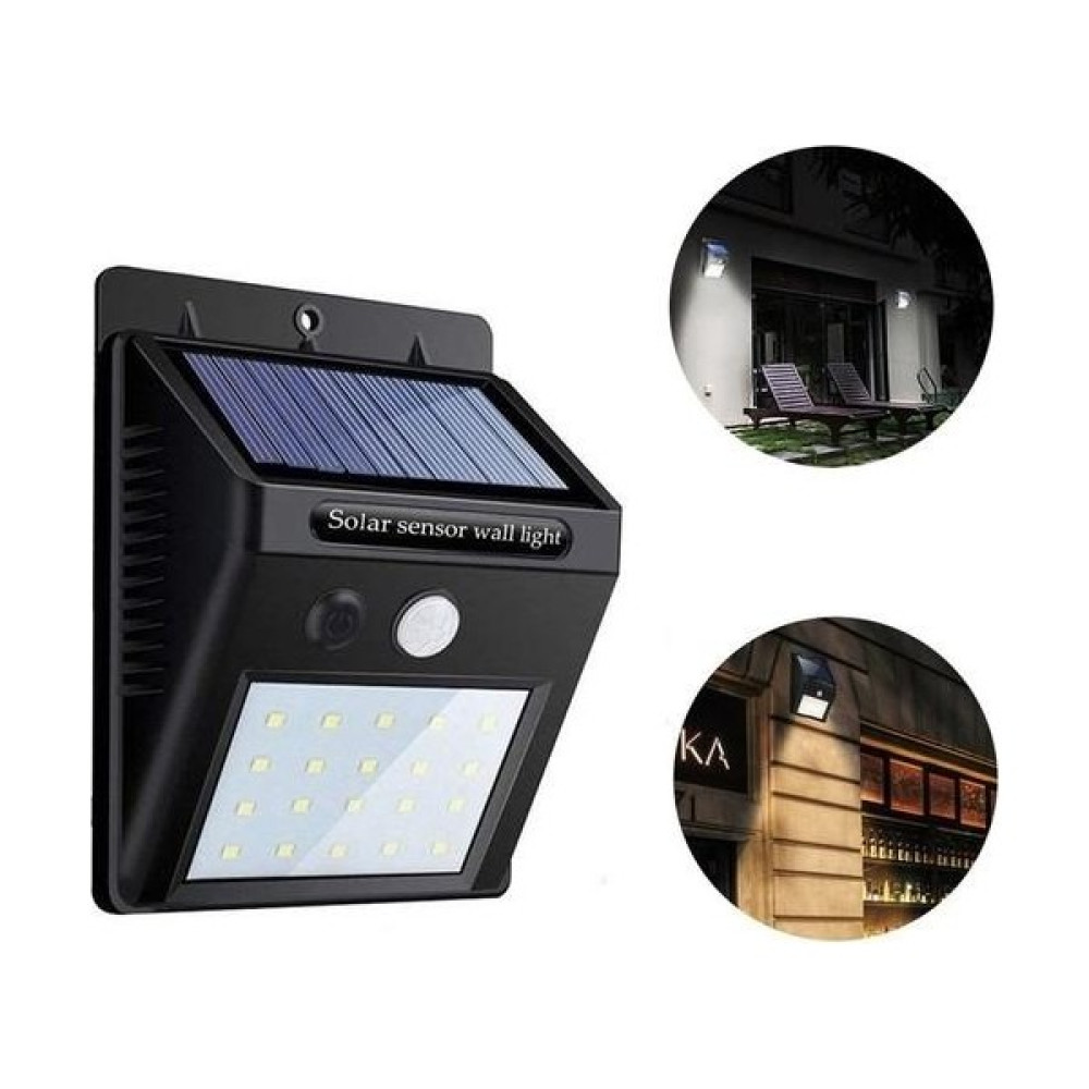 Realx Hareket Sensör 20 LED Solar Enerji Su Geçirmez Duvar Lambası - Siyah Dış Mekan & Bahçe Oyuncakları Fiyatı