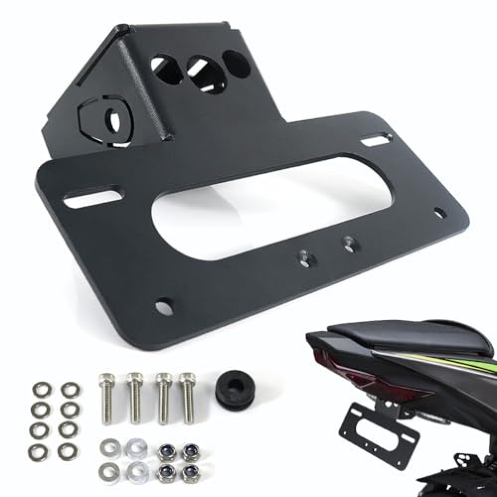 REARACE Motorcycle Fender Eliminator Compatible with 2025 2024 2023 2022 2021 2020 2019 ZX-6R 636, Tail Tidy Fit for ZX-6R 636 2019-2025 Fender Eliminator Bracket
