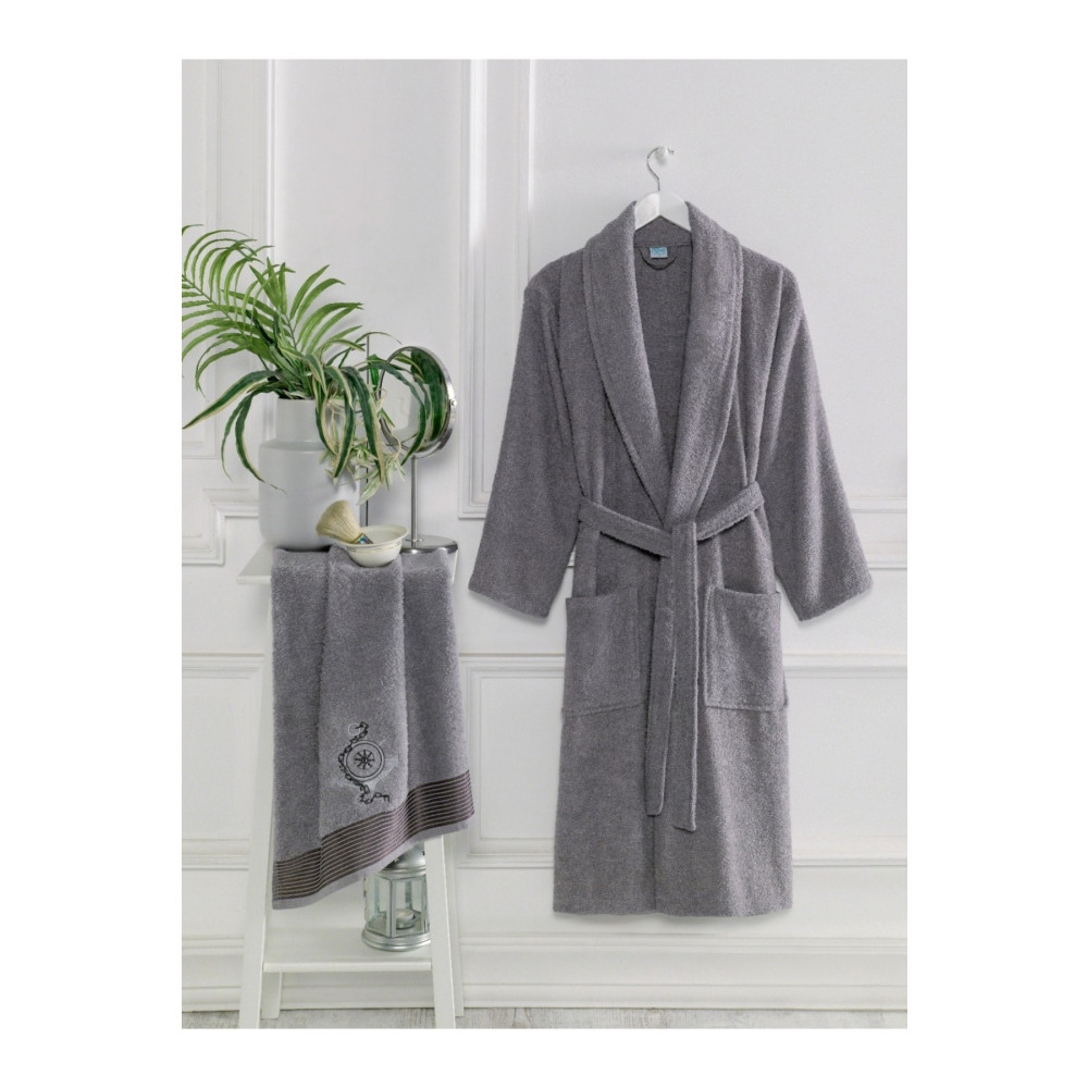 Rebeka Havlulu Bornoz 2li Set 4XL Beden Bornoz Fiyatı