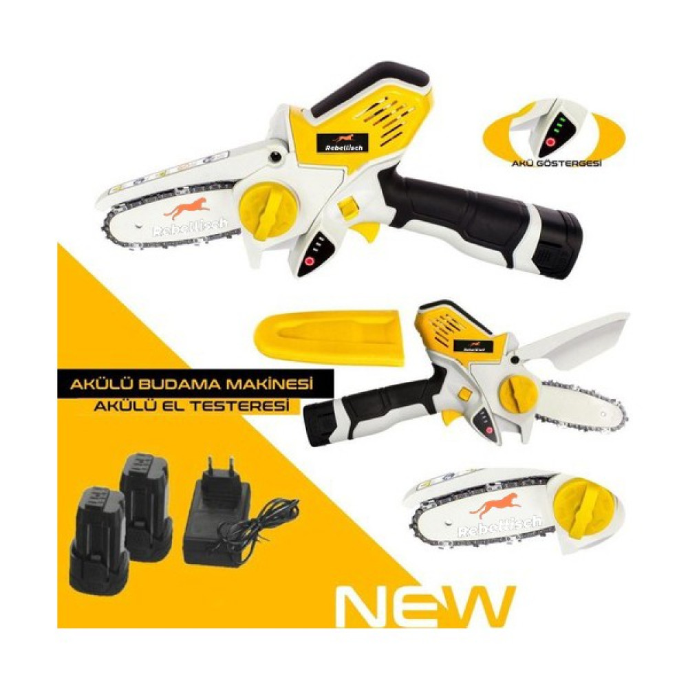 Rebellisch Addition Series Saw 128V 12AH Li-On Batarya Akülü Dal Budama Testere Bıçkı Makinası Dal Budama Makineleri Fiyatı
