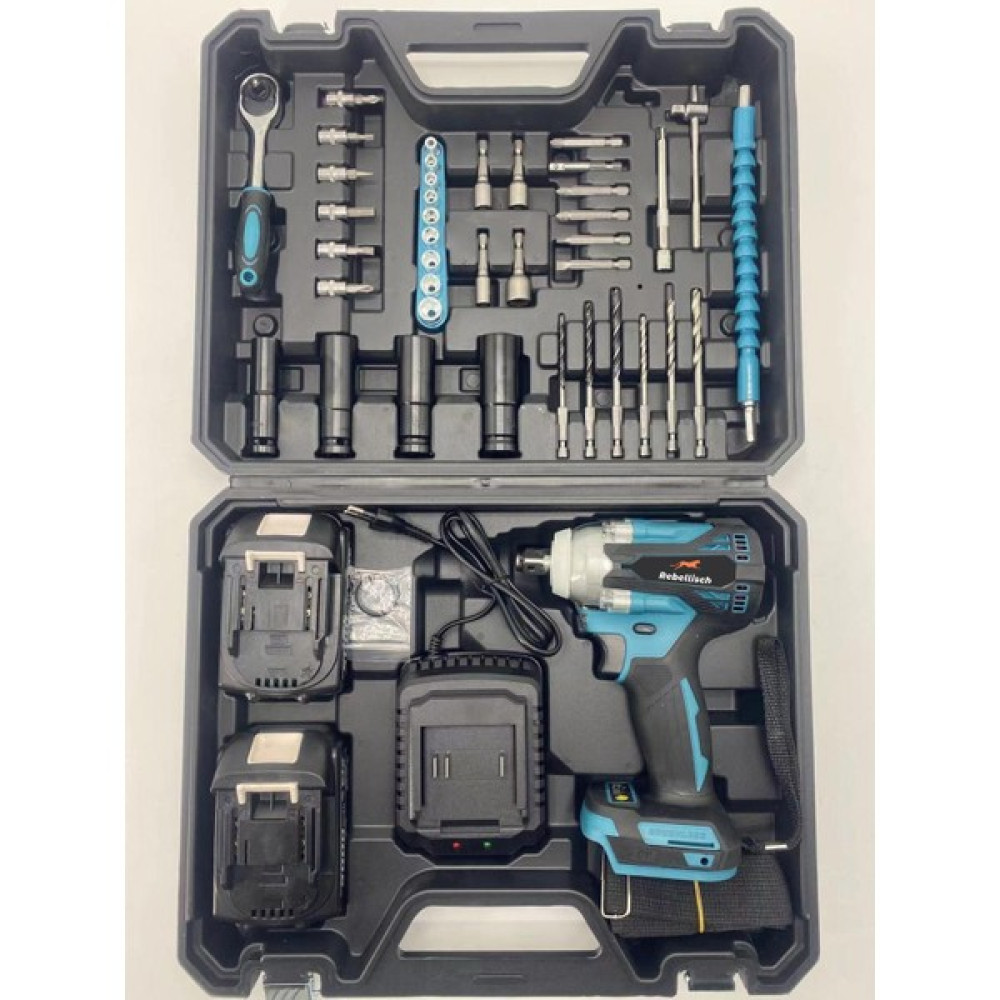 Rebellisch Germany All Together Series 128V 12AH Kömürsüz Motor Torklu Vidalama Matkap & Full Setli Somun Sıkma Somun Sıkma Makinesi Fiyatı
