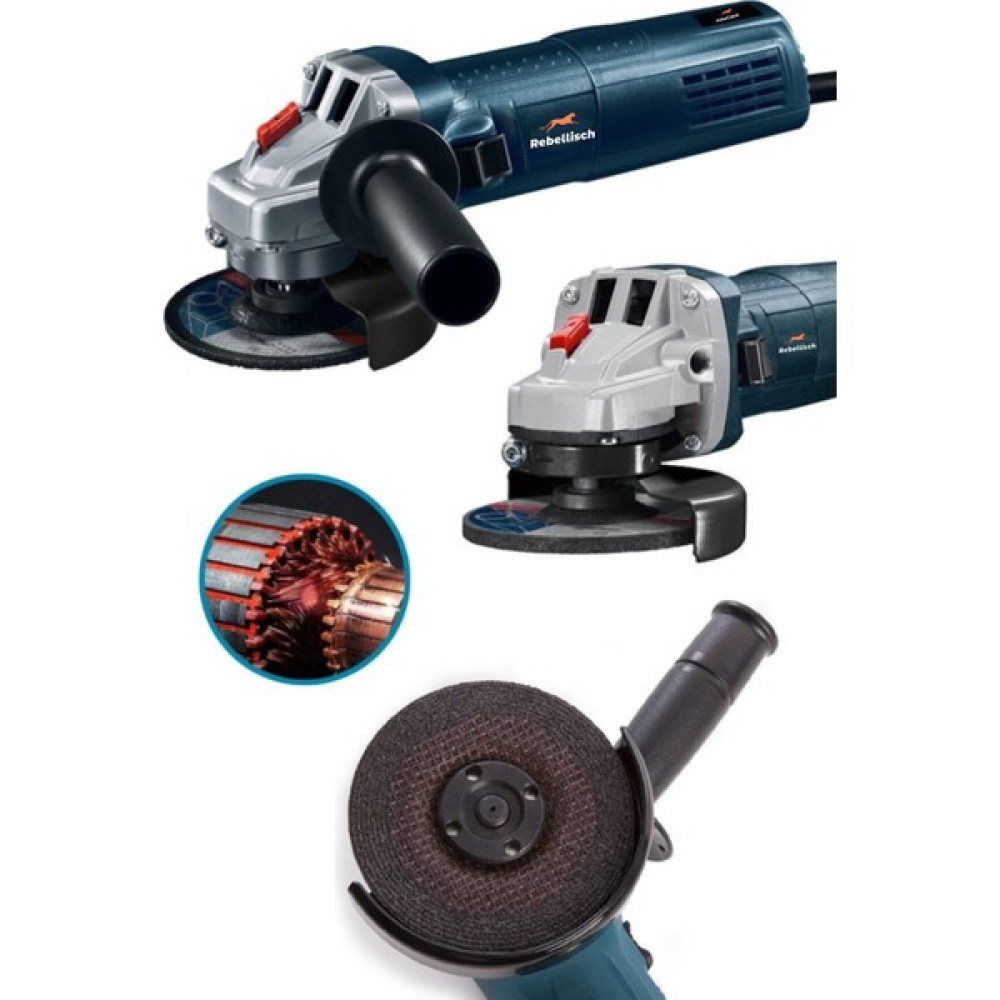 Rebellisch Germany Lykia Series 7000 Watt 115-125 mm Tam Profesyonel Bakır Sargılı Spiral Taşlama Makinesi Avuç Içi Taşlama Makinesi Taşlama Makinesi Fiyatı