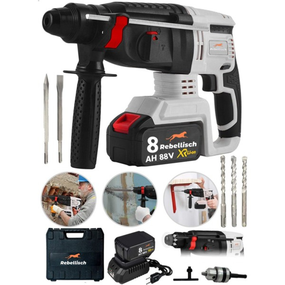 Rebellisch Germany X-Line M2 Brushless 988VF 50 Ah 35 Joule Kömürsüz Motor Bakır Sargılı Darbeli Çift Akülü Şarjlı Kırıcı Kırıcı Deliciler & Kırıcılar Fiyatı