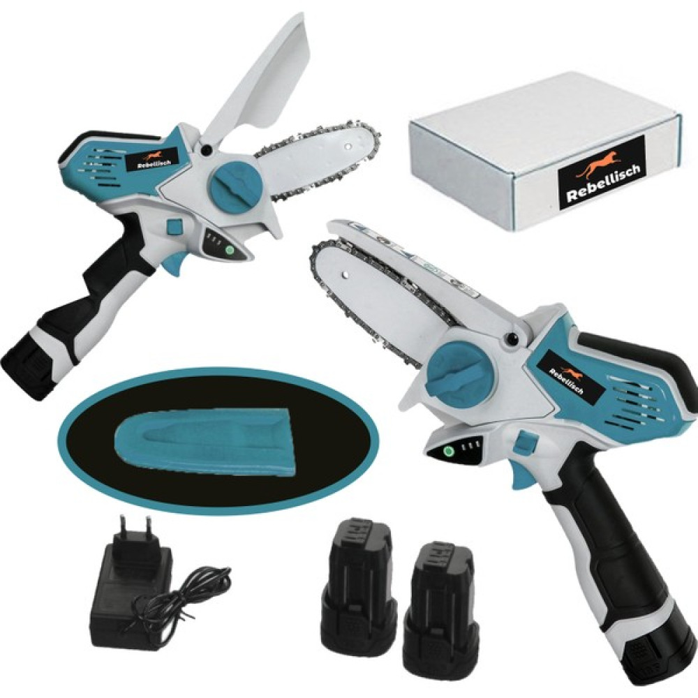 Rebellisch Swiss Series Saw 128V 12AH Li-On Batarya Akülü Dal Budama Testere Bıçkı Makinası Dal Budama Makineleri Fiyatı