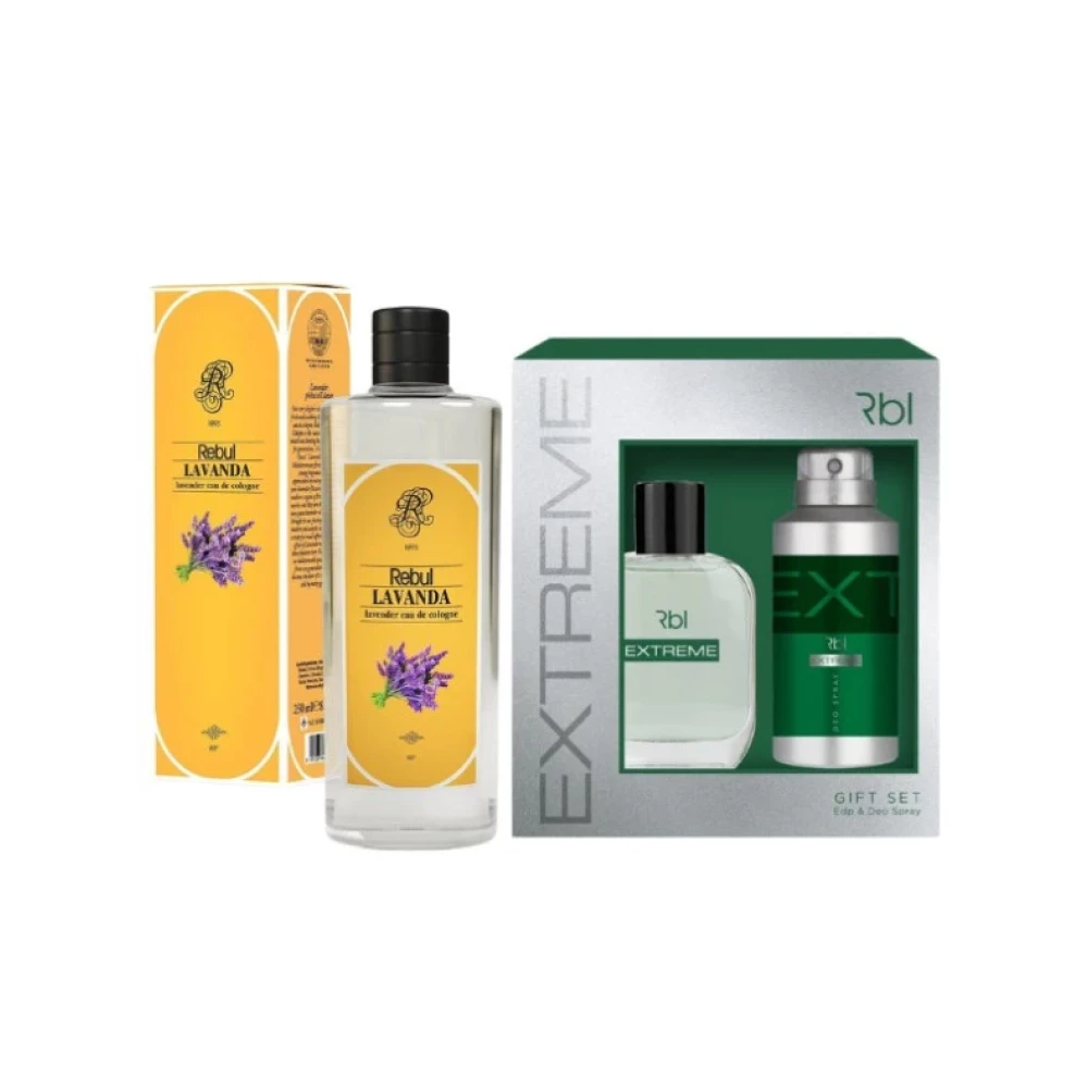 Rebul Extreme Set Parfüm 100 Ml + Deodorant Spray 150 Ml + Lavanda Kolonya Cam Şişe 250 Ml Özel Set Erkek Parfümleri Fiyatı