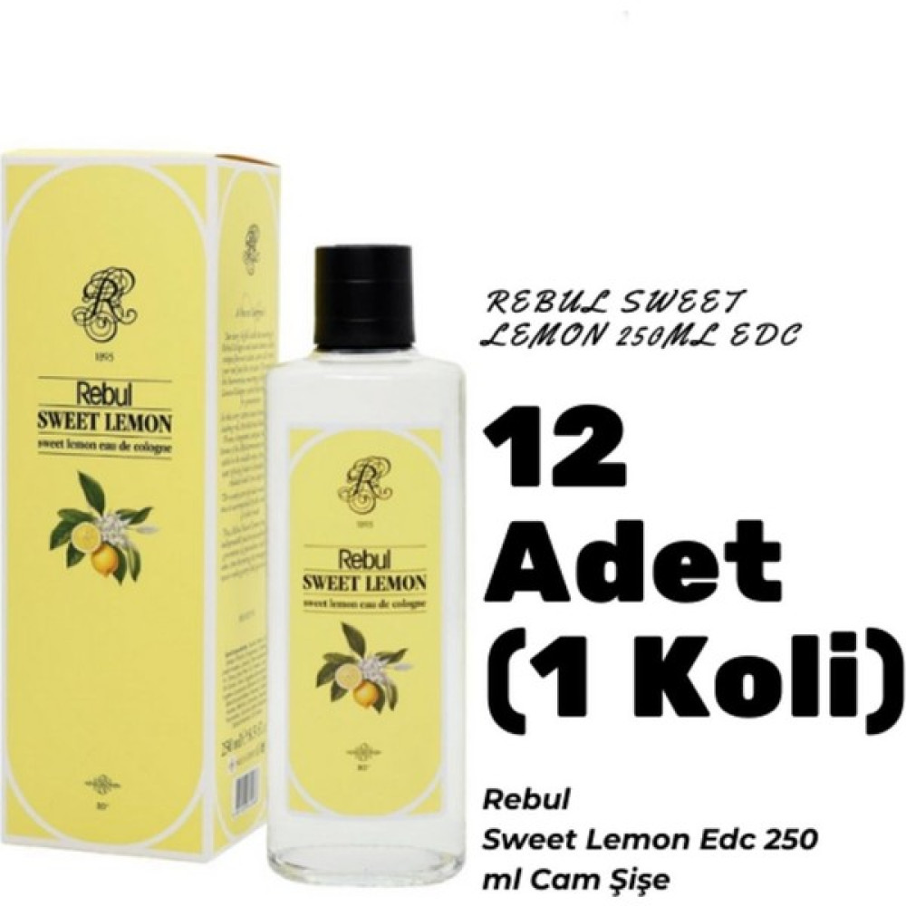 Rebul Sweet Lemon Edc 250ML Cam Şişeli Tatlı Limon Kokulu Kolonya 12 Adet (1 Koli) - 250 ml Oto Boyaları Fiyatı
