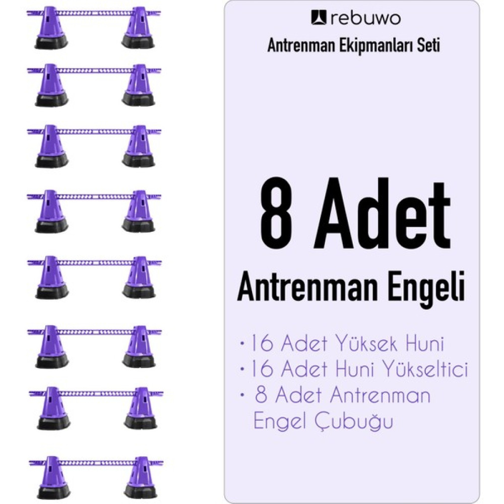 Rebuwo 8'li Antrenman Engeli Seti Futbol Malzemeleri Fiyatı