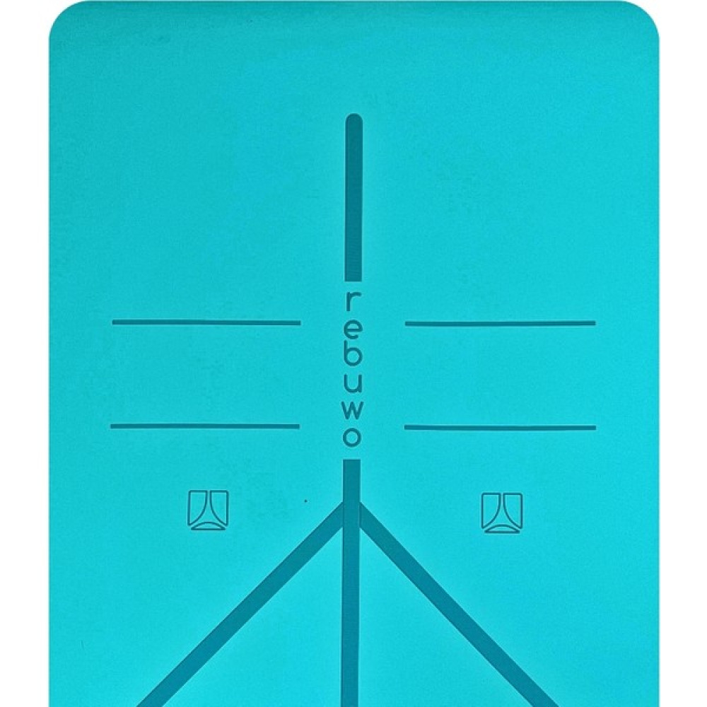 Rebuwo Hizalamalı 5mm Kaydırmaz Doğal Kauçuk Yoga Matı Pilates Mat Mavi 183 X 68 cm Pilates Minderi Fiyatı