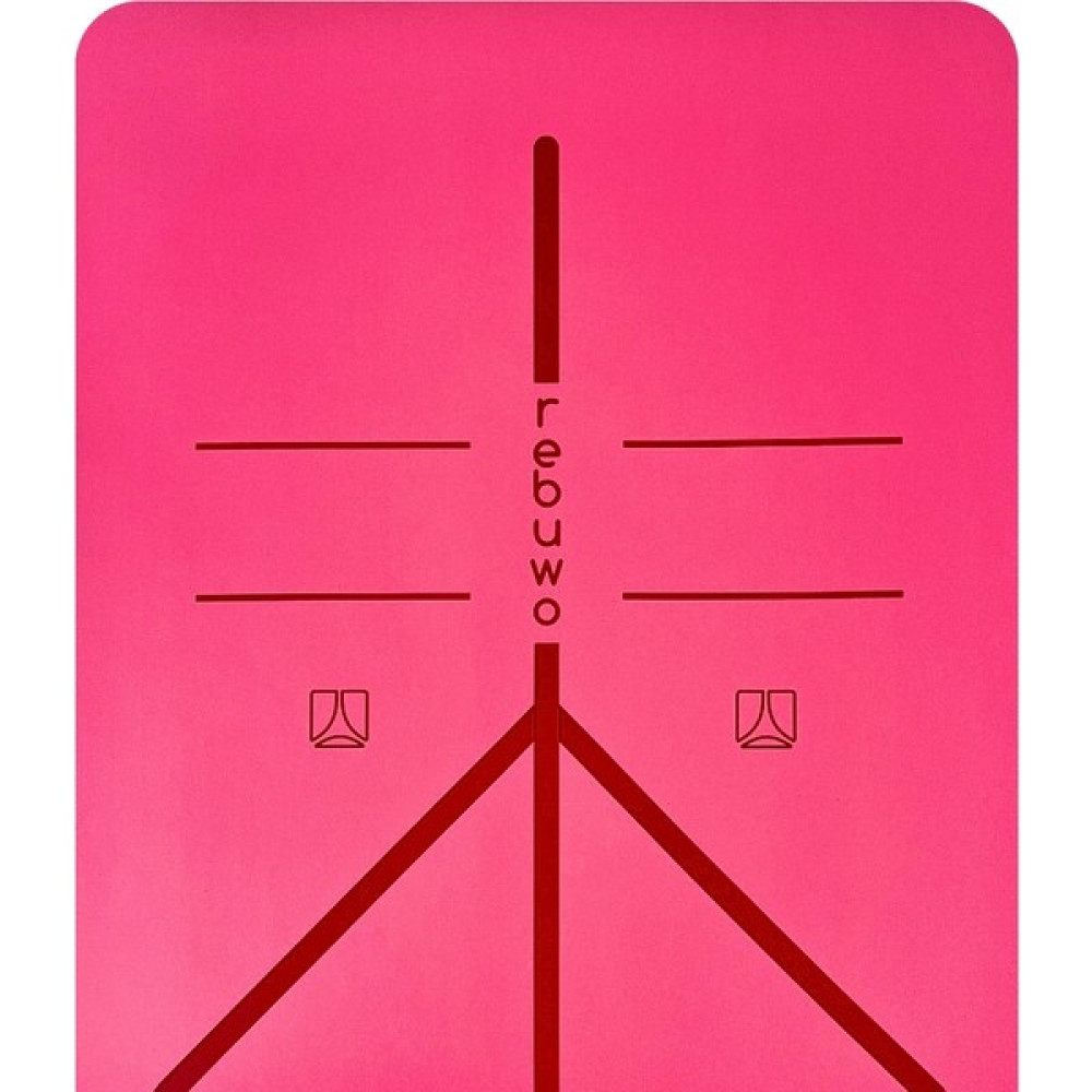 Rebuwo Hizalamalı 5mm Kaydırmaz Doğal Kauçuk Yoga Matı Pilates Mat Pembe 183 X 68 cm Pilates Minderi Fiyatı