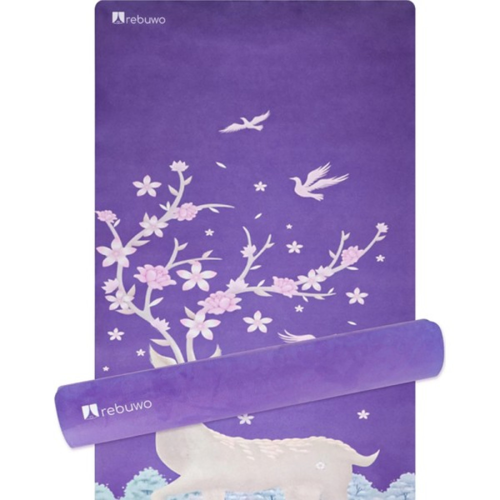 Rebuwo Kaydırmaz 5mm Süet Çocuk Doğal Kauçuk Yoga Mat Pilates Matı Mor 136 X 62 cm Pilates Minderi Fiyatı