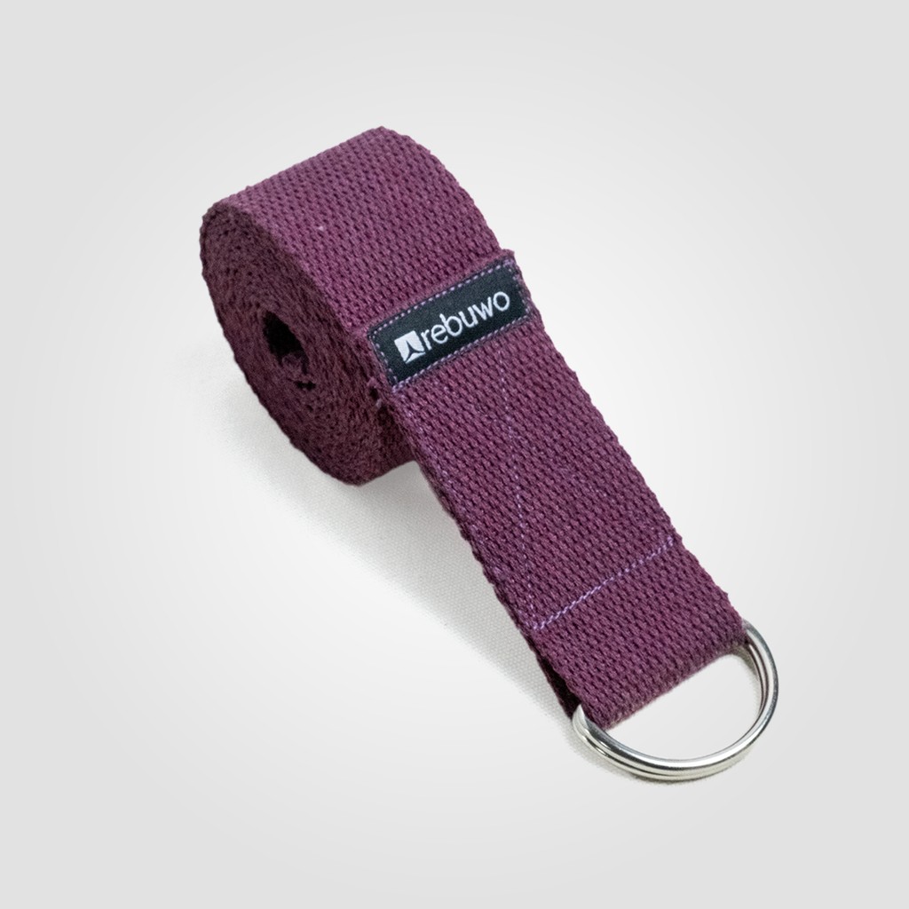 Rebuwo Koyu Mor Yoga Kemeri, Doğal Pamuk 184 cm,Yoga ve Pilates İçin İdeal, Dark Purple Cotton Yoga Strap Diğer Fiyatı