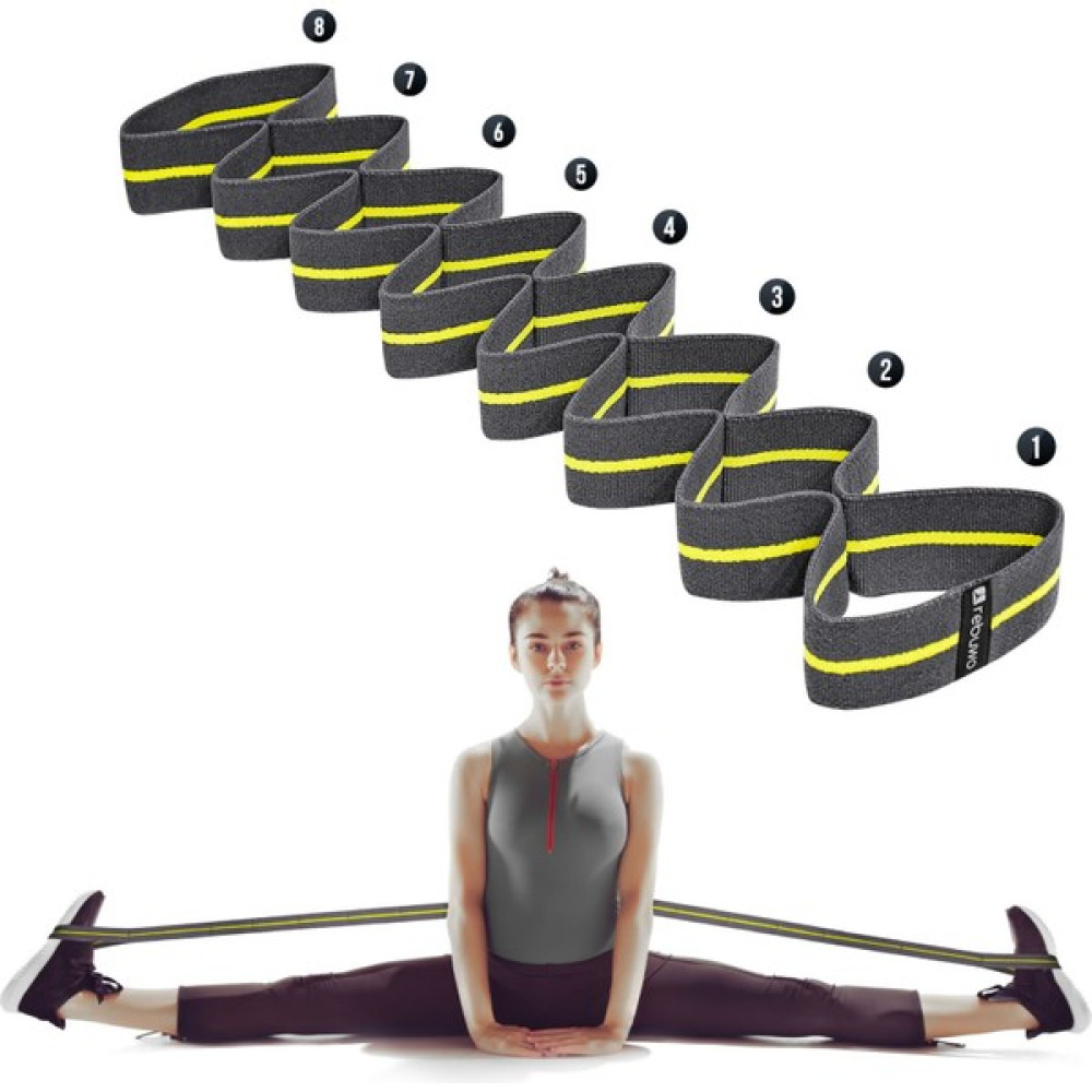 Rebuwo Sekiz Kademeli Pilates Bandı Direnç Bandı Yoga Lastiği Esneme Kayışı Pilates Fiyatı