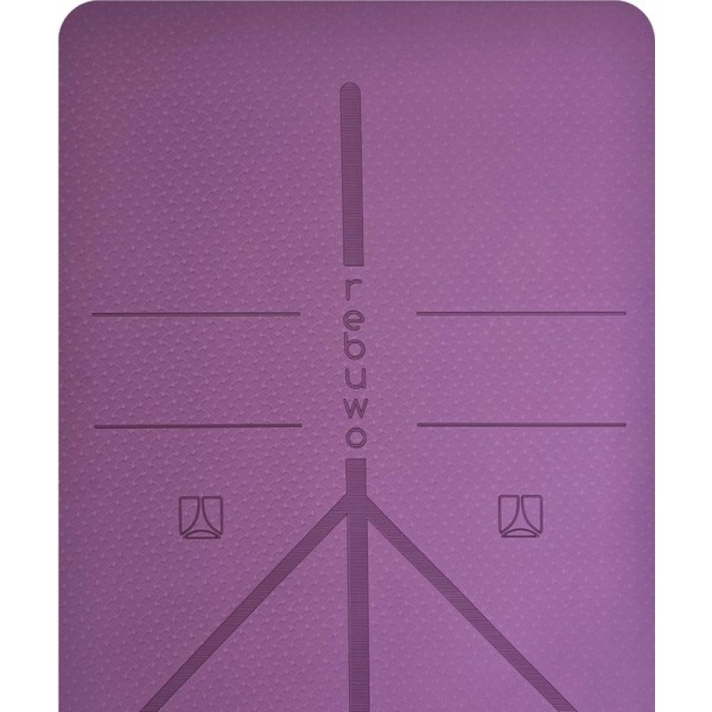 Rebuwo Tpe Hizalama Tasarımlı Kaydırmaz Yoga Mat Pilates Minderi 5mm 183 x 61 cm Pilates Minderi Fiyatı