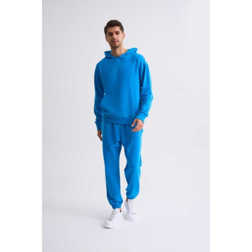 RECOLOR Kapüşonlu Uzun Kollu Erkek Sweatshirt - Mavi Mavi - Xxl Erkek Sweatshirt Fiyatı