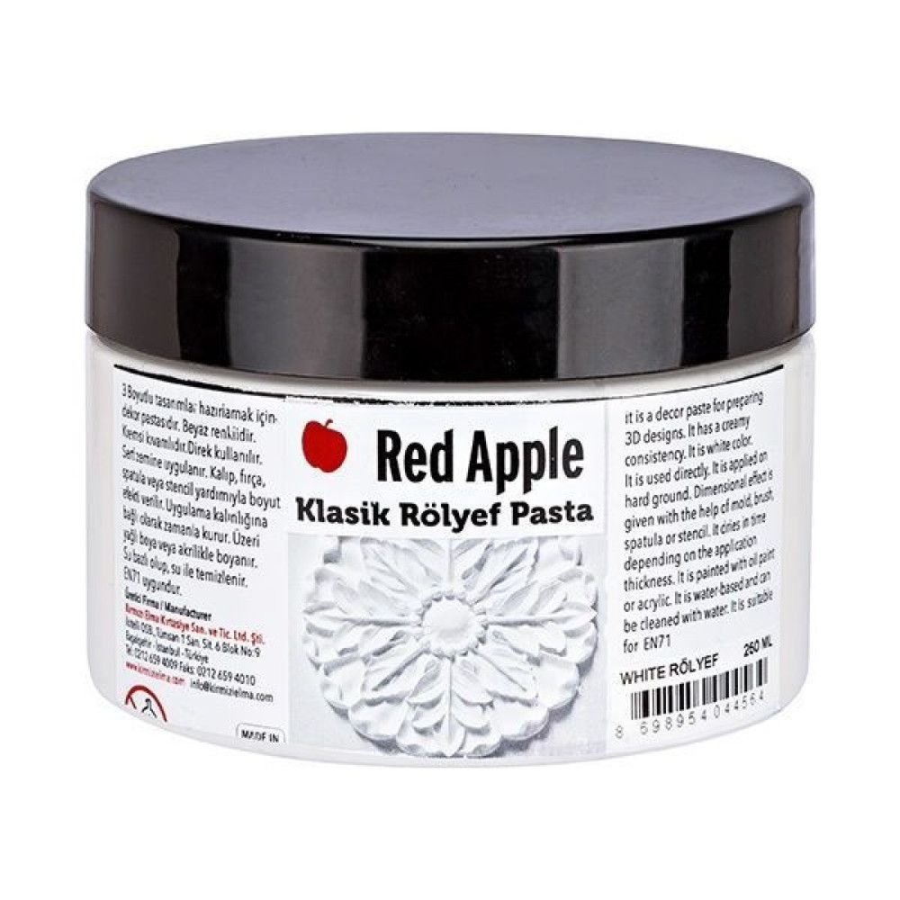 Red Apple Beyaz Rölyef Pasta 250 ml Rölyef Pasta Fiyatı