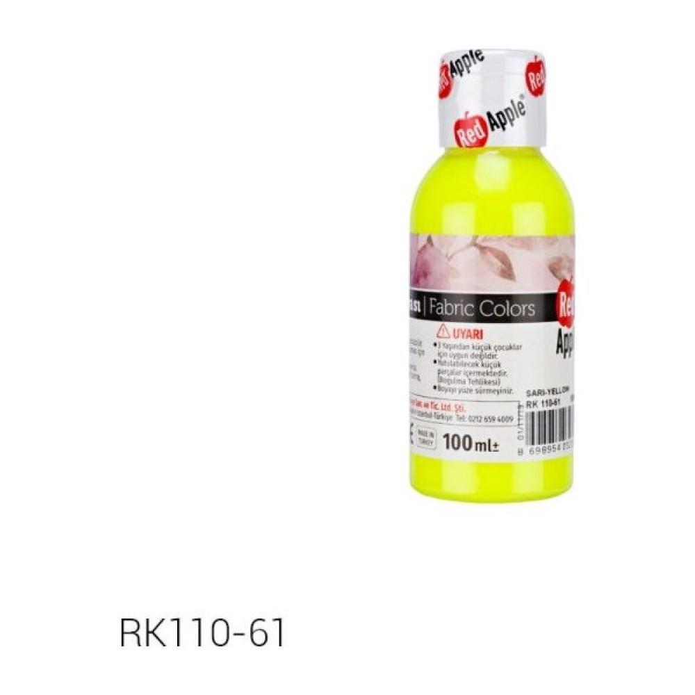 Red Apple Kumaş Boyası 100 gr Neon Sarı Oto Boyaları Fiyatı
