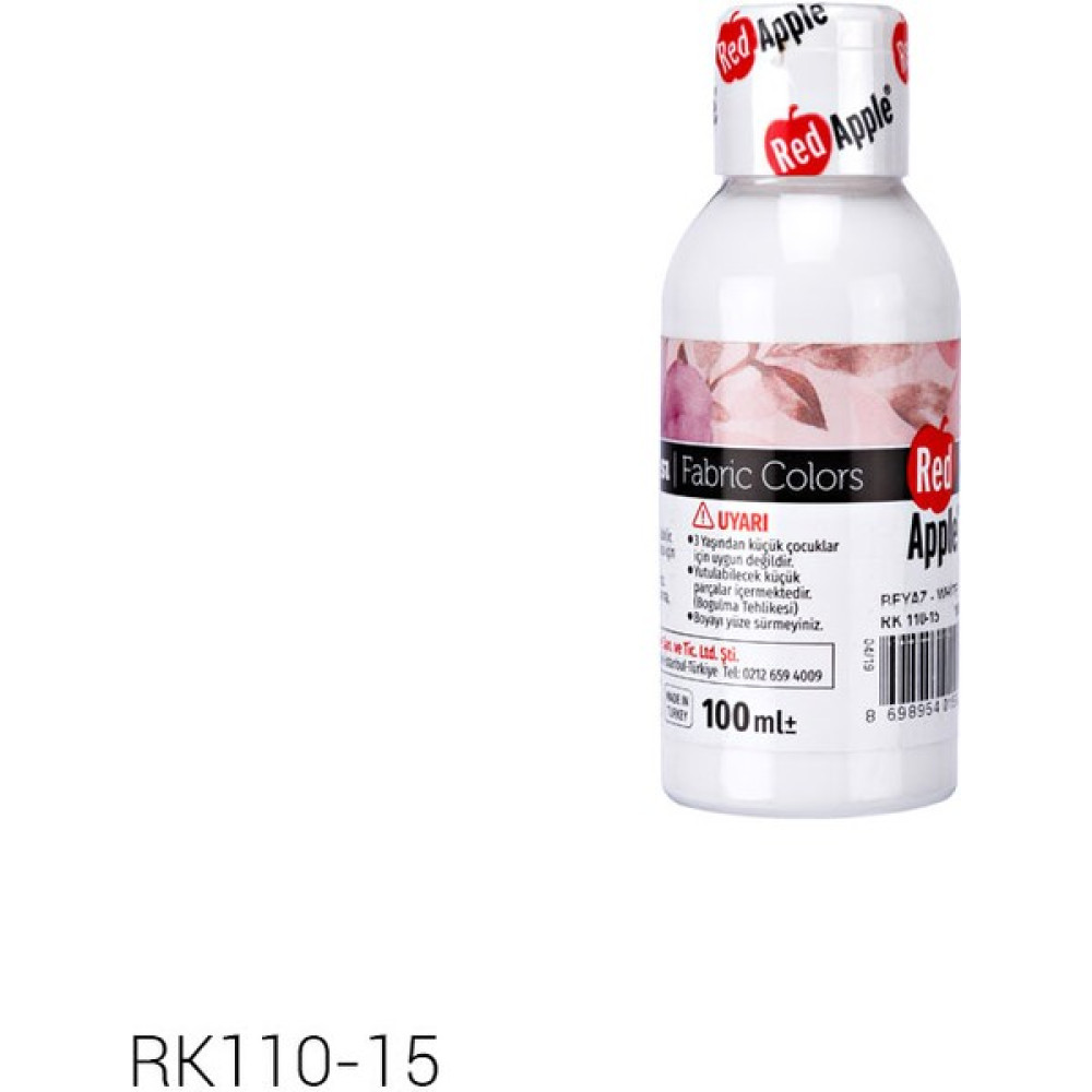 Red Apple Kumas Boyası 100 ml Beyaz RK110-15 Oto Boyaları Fiyatı