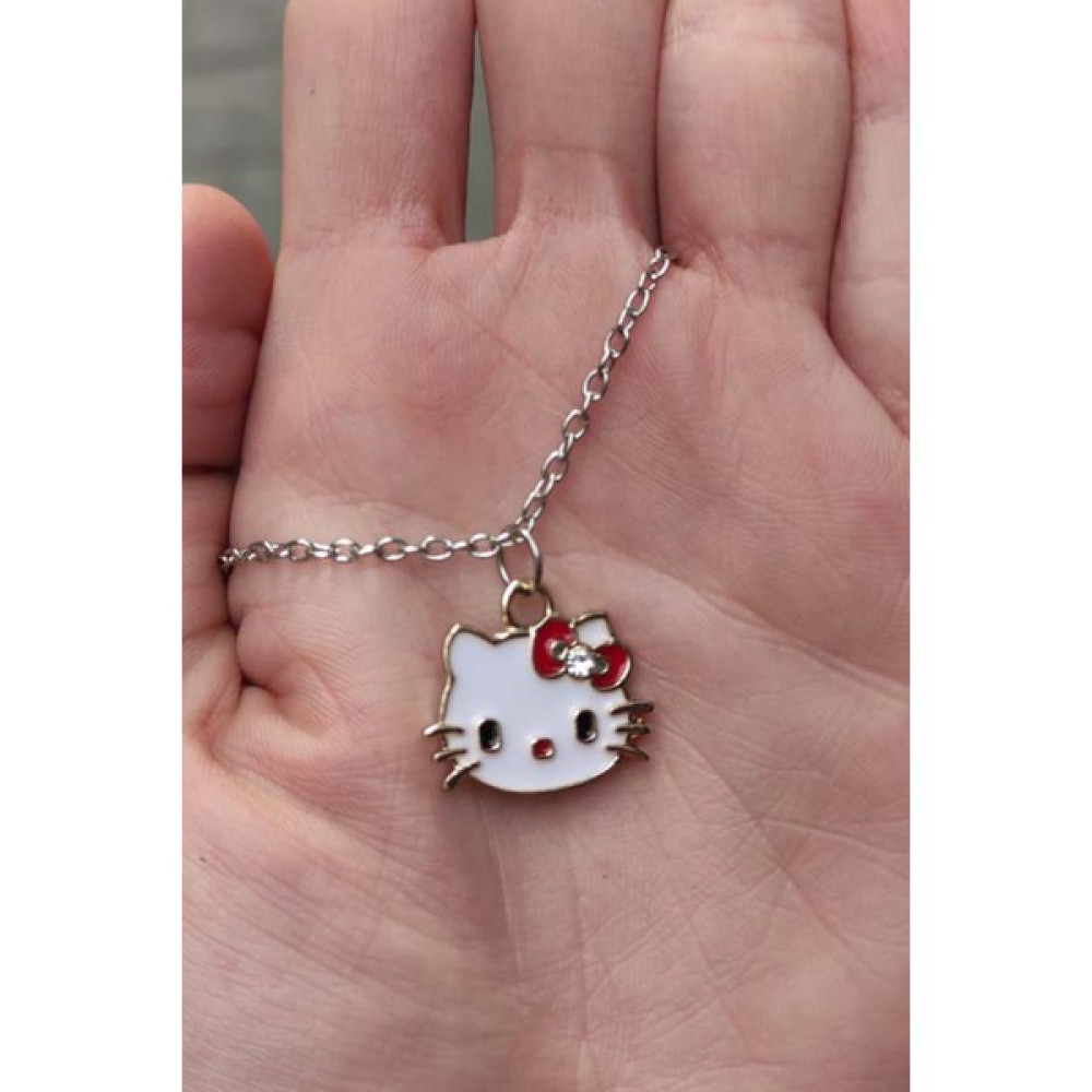 Red Box Butik Pembe Tokalı Hello Kitty Face Kolye Bijuteri Kolye Fiyatı