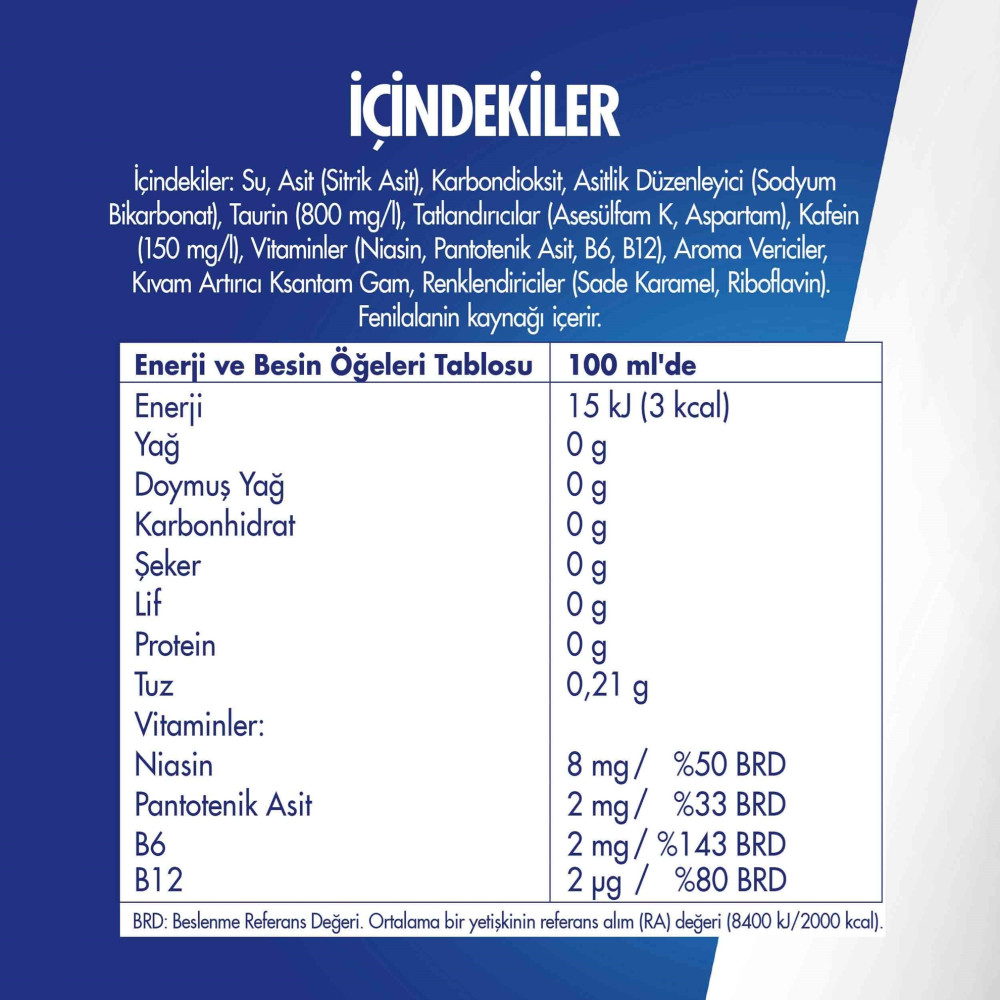Red Bull Enerji İçeceği Şekersiz 250 ml X 24'lü Paket