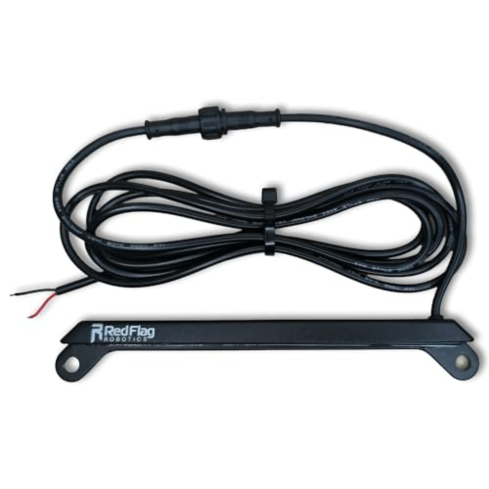 Red Flag Robotics Universal license plate light 12V 100mA with waterproof connector and 86 in lead