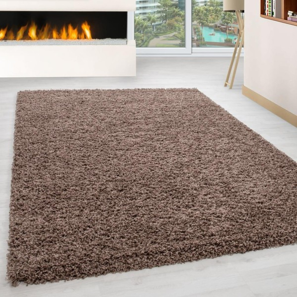 Red Halı Halı Yüksek Tüylü Düz Mocha Kabarık Uzun Tüylü Shaggy Oturma Odası Halı - Renkli - 160 x 160 cm Salon Halısı Fiyatı