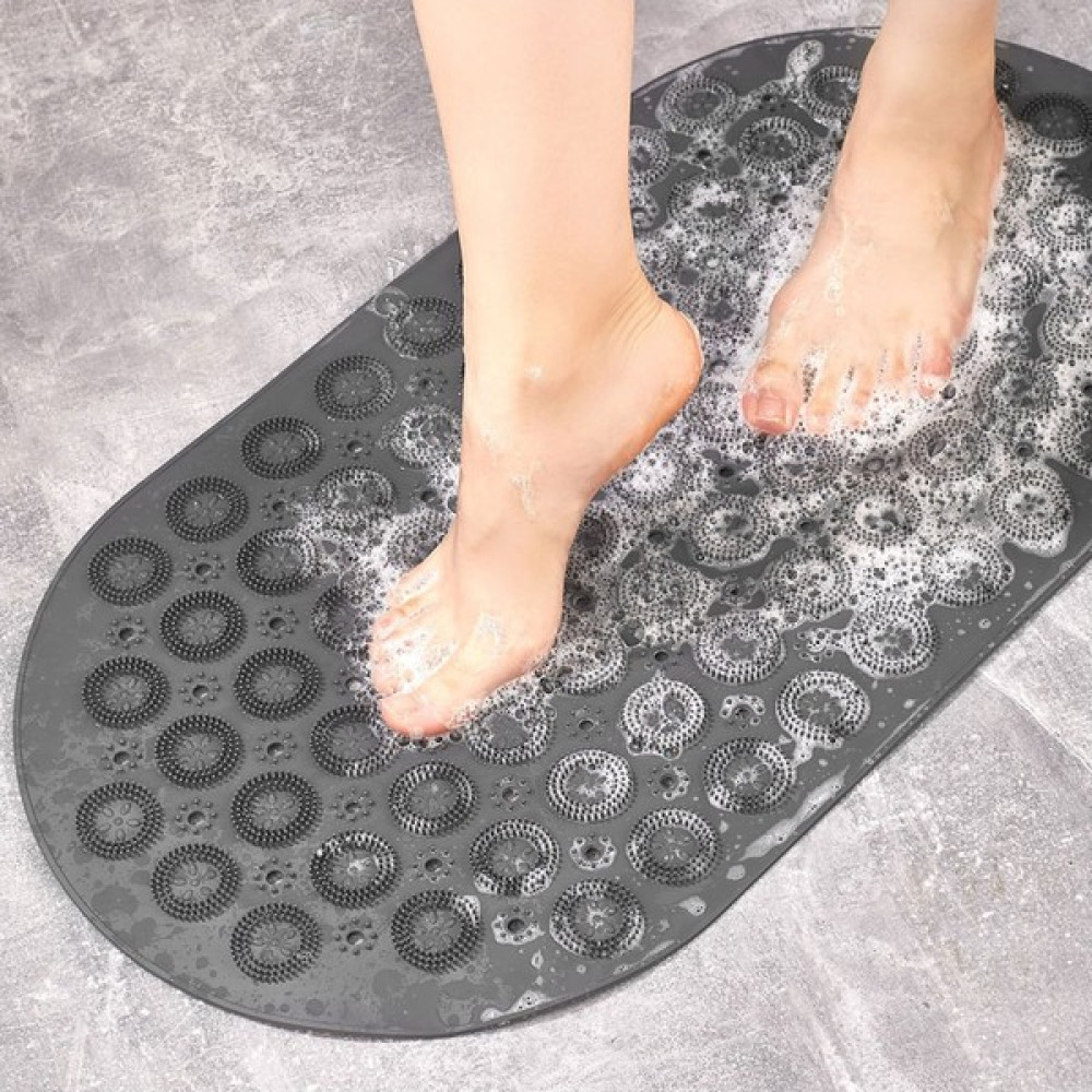 Red Rose Masajlı Vantuzlu Banyo & Duş Mesajlı Kaydırmaz Paspas - Gri Klozet Takımı Fiyatı