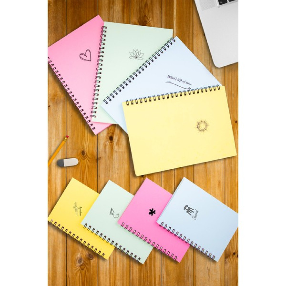 Red Whiter 8'li Defter Seti 4 Çizgili 4 Çizgisiz Defter 4 Renk Karton Kapak Spiralli Defter Notebook Spiralli Defter Fiyatı