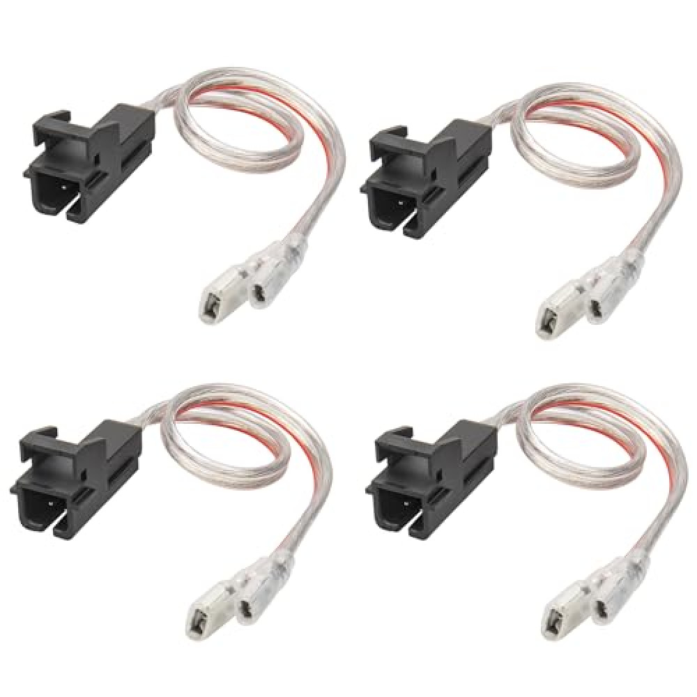 RED WOLF Door Speaker Wiring Harness Replacement for Chevy GMC Silverado Sierra 1995-2009, Buick 1995-2006, Cadillac 1988-1999 Install Aftermarket Audio Speaker Wire Cable 4 PCS