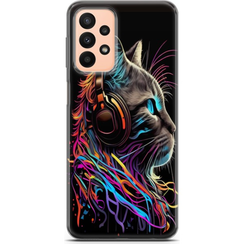 RedClick Galaxy A23 4g Uyumlu Kılıf Yapayzeka 25 Dj Kedi Soyulmayan Kılıf - Göl Mavisi Cep Telefonu Kılıfı Fiyatı