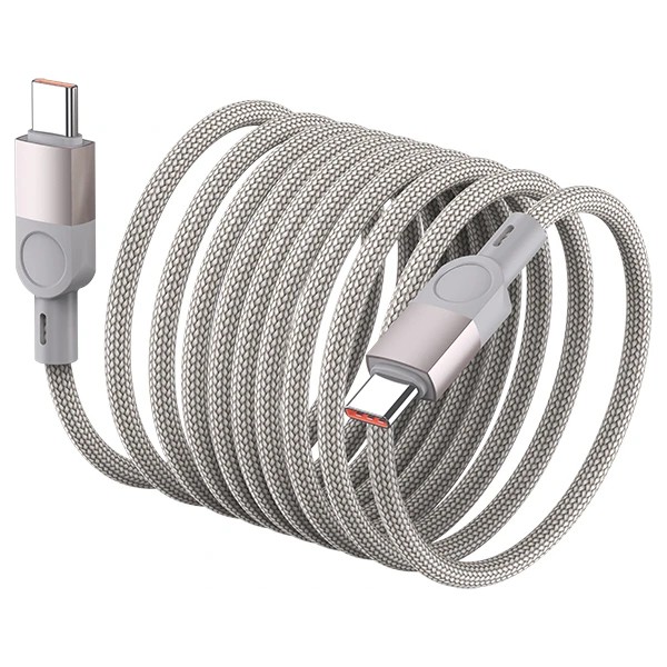 RedClick iPad iPhone Android Samsung Type-C To Type-C Pd 100W Örgü Tasarımlı Hızlı Şarj Özellikli Data ve Şarj Kablosu 1m - Gri Bilgisayar Çevirici ve Adaptörü Fiyatı