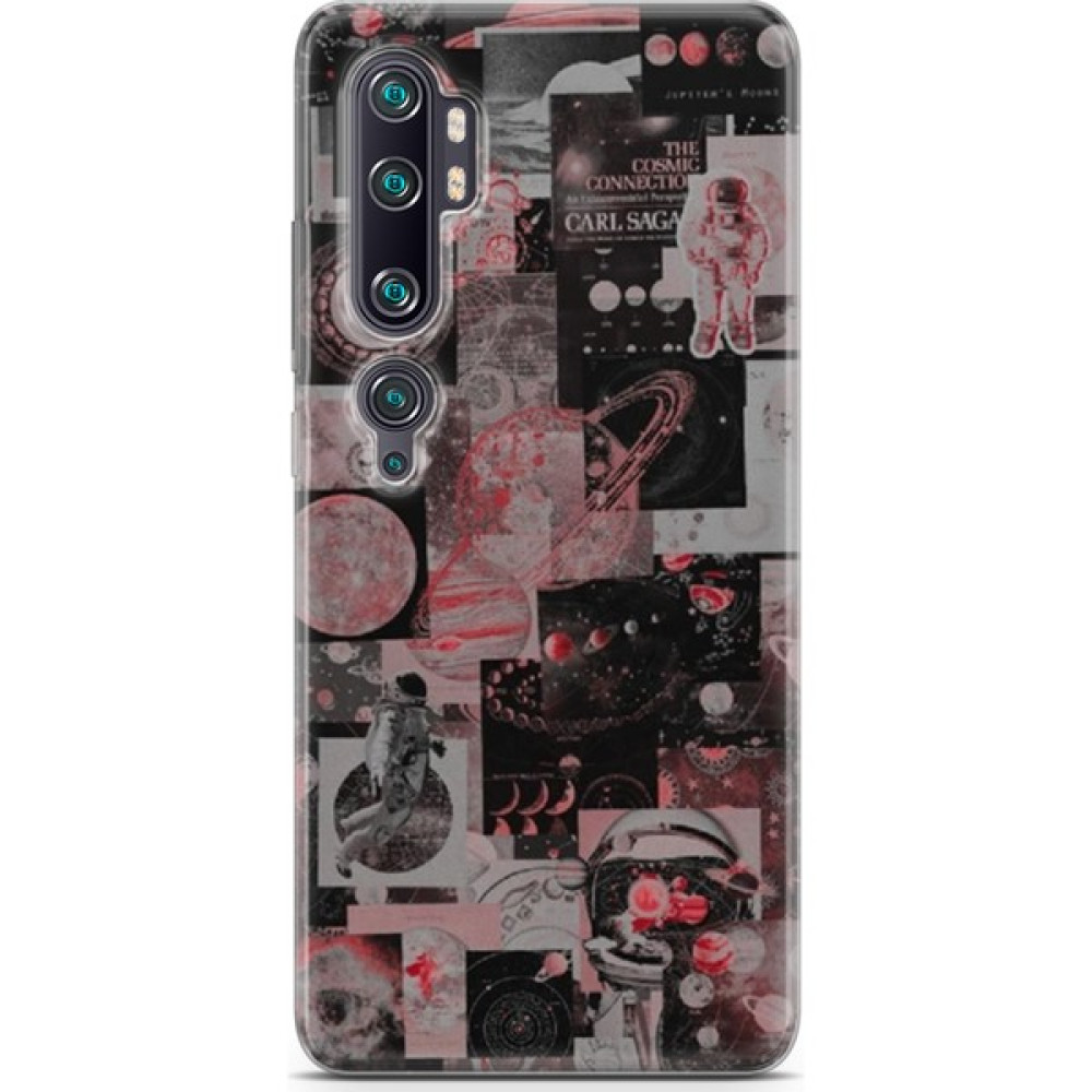 RedClick Xiaomi Mi Note 10 Pro Kılıf Monero 14 Astronot Satürn ve Gezegenler Cover Kılıf - Desenli Cep Telefonu Kılıfı Fiyatı