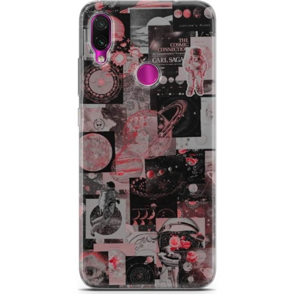 RedClick Xiaomi Redmi Note 7 Kılıf Monero 14 Astronot Satürn ve Gezegenler Cover Kılıf - Desenli Cep Telefonu Kılıfı Fiyatı