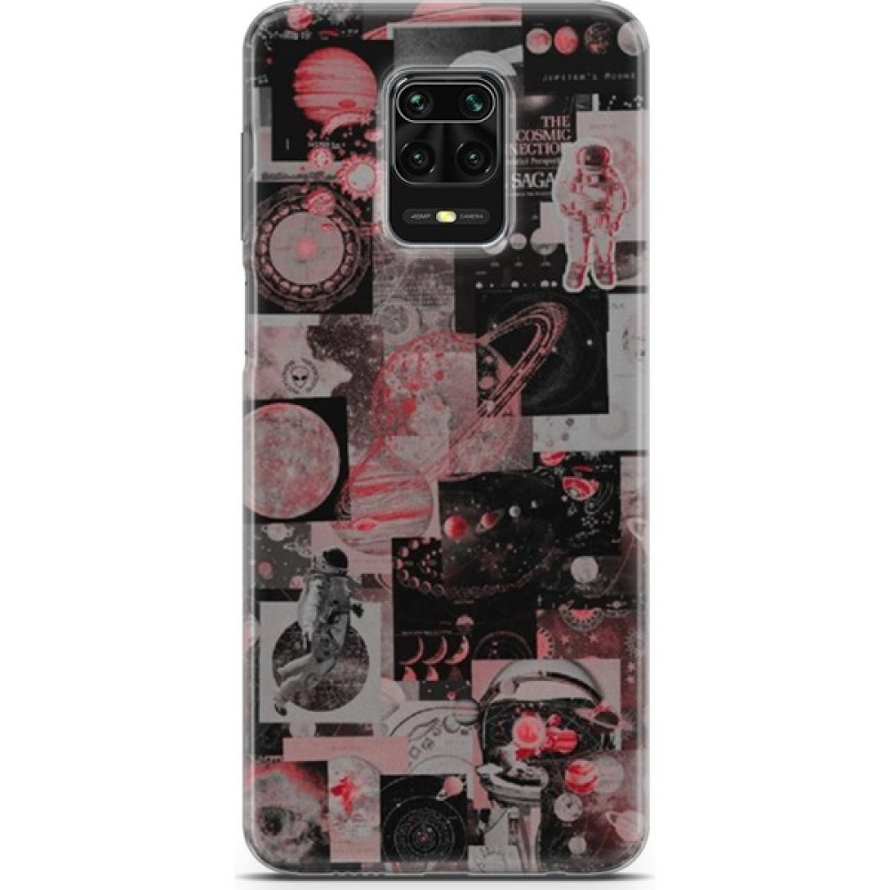 RedClick Xiaomi Redmi Note 9s Kılıf Monero 14 Astronot Satürn ve Gezegenler Cover Kılıf - Desenli Cep Telefonu Kılıfı Fiyatı