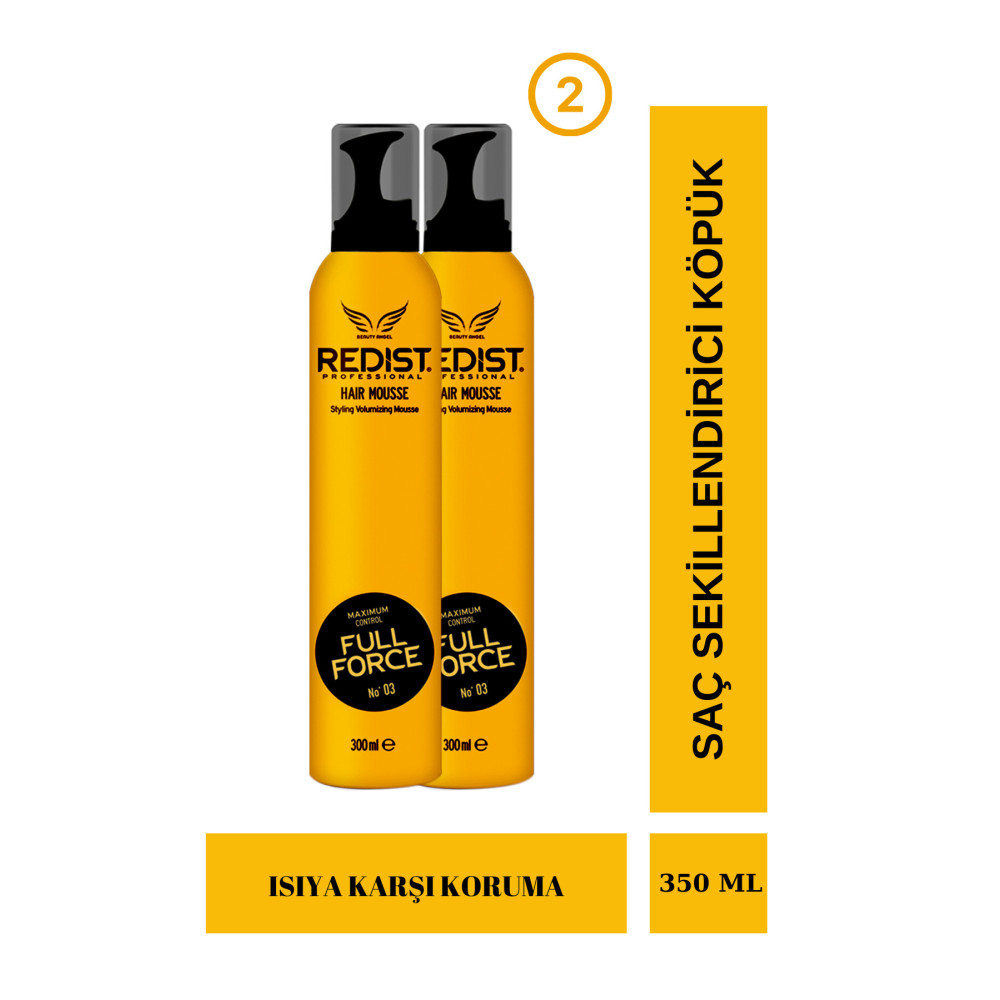 Redist Professional Full Force Hair Mousse 300ml. (saç Köpüğü) 2li Saç Şekillendirici Köpük Fiyatı