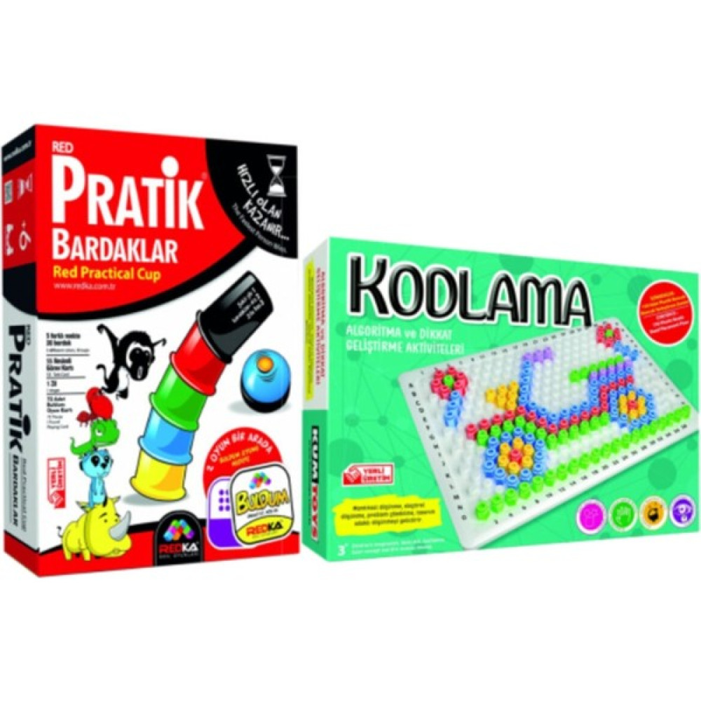 Redka Akıl Oyunları Pratik Bardaklar ve Kodlama - Renkli Eğitici Oyuncak Fiyatı