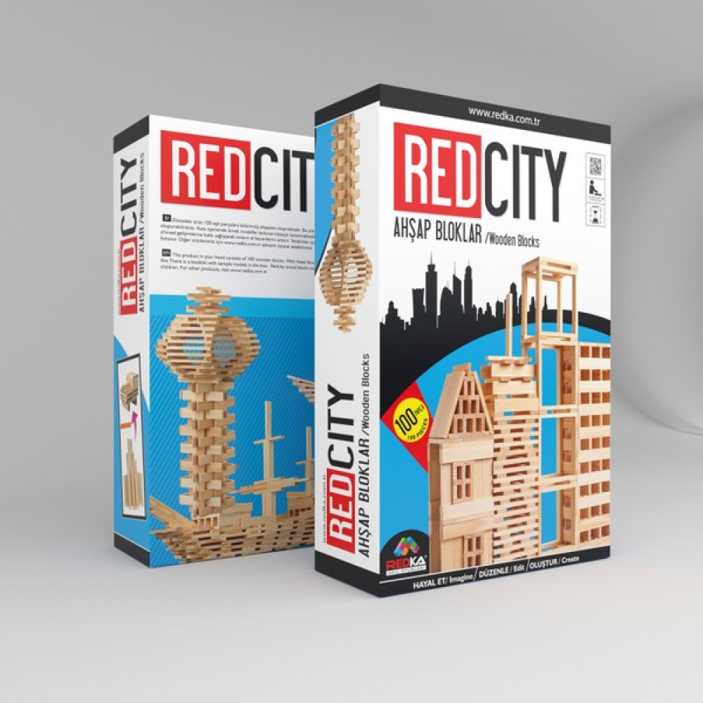 Redka Red City Ahşap Blokları Bebek Oyuncakları Fiyatı