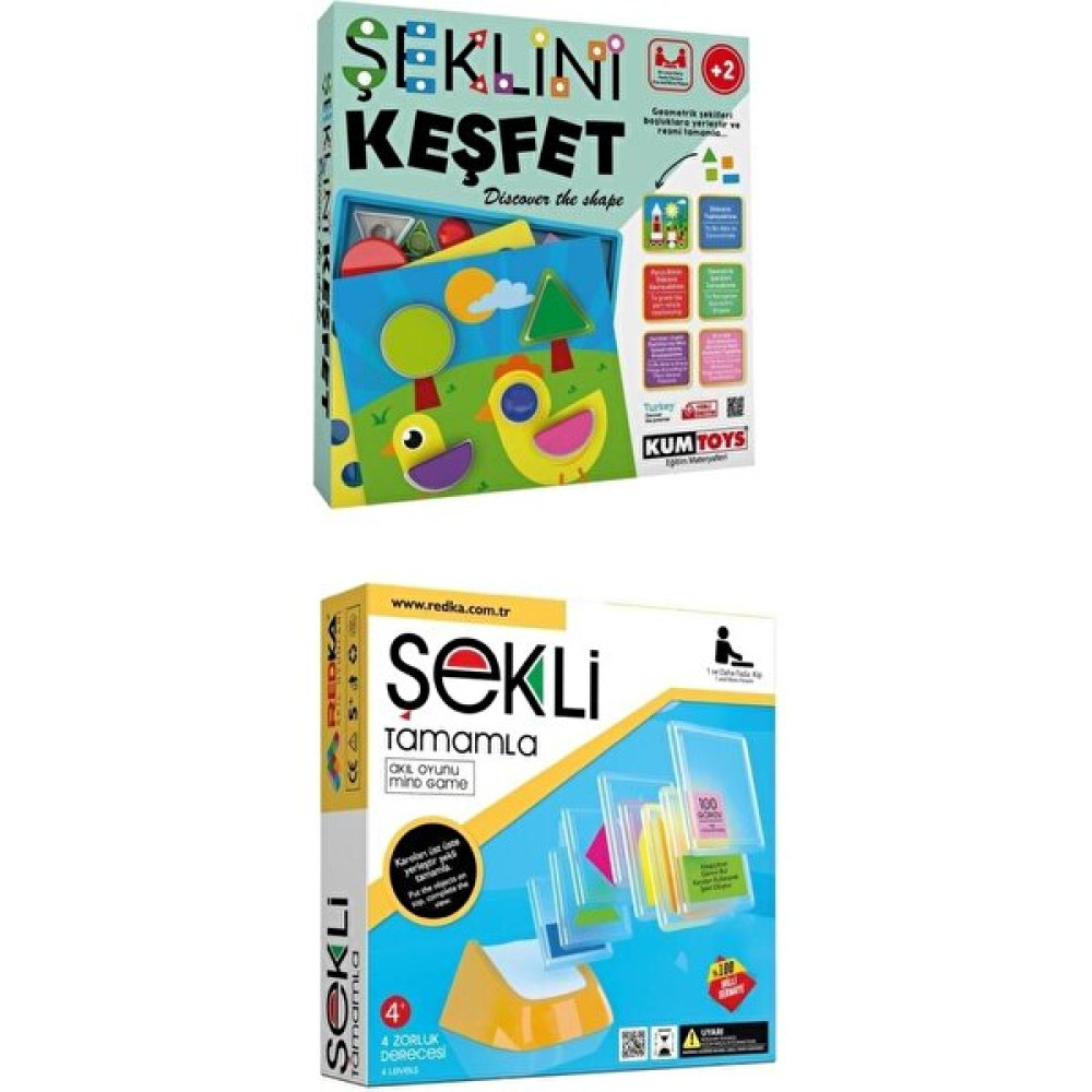 Redka Şeklini Keşfet ve Şekli Tamamla - Renkli Eğitici Oyuncak Fiyatı