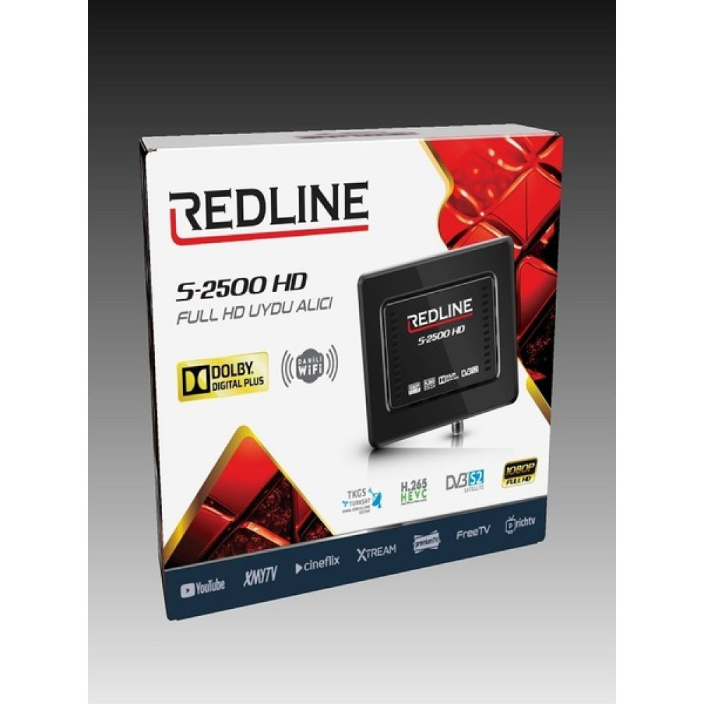Redline S-2500 Full Hd Uydu Alıcı Dahili Wifi S2500 - Siyah Uydu Alıcıları Fiyatı