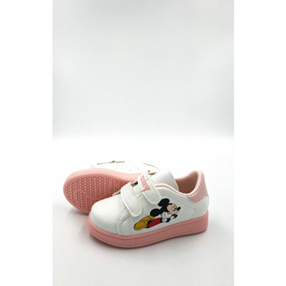 Redlow Md-01 Mickey Desenli Çocuk Spor Sneaker Günlük Cırtlı Spor Ayakkabı Beyaz-Mavi Erkek Çocuk Günlük Ayakkabısı Fiyatı