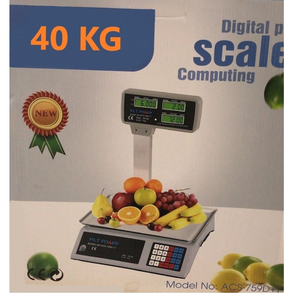 Redmoon 40 kg Kapasiteli Elektronik Terazi Bozuk Para Sayma Fonksiyonu ile A++ Kalite - 0 - Açık Mavi Diğer Fiyatı