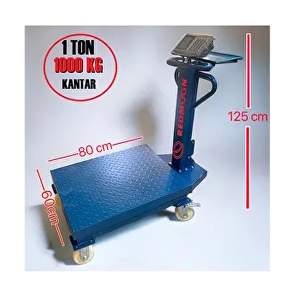 Redmoon Tekerlekli Transpalet Kollu Kantar Terazi 1 Ton Kapasite Paslanmaz Çelik 60x80 cm Özellikler Oto, Bahçe, Yapı Market Fiyatı