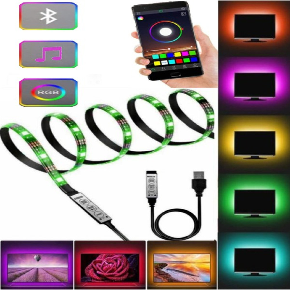 Redmoon Tv Arkası Bluetoothlu Şerit LED Işık Rgb USB Girişli Tak Çalıştır 1 Metre Led Aydınlatmalar Fiyatı