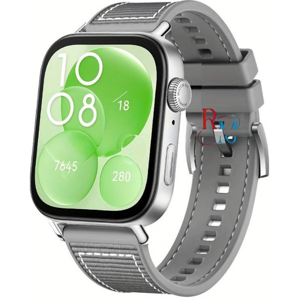 Redmud Teknoloji Huawei Watch Fit 3 ile Uyumlu Dikiş Desenli Jazzy Spor Kordon - Koyu Gri Giyilebilir Teknoloji Aksesuarları Fiyatı