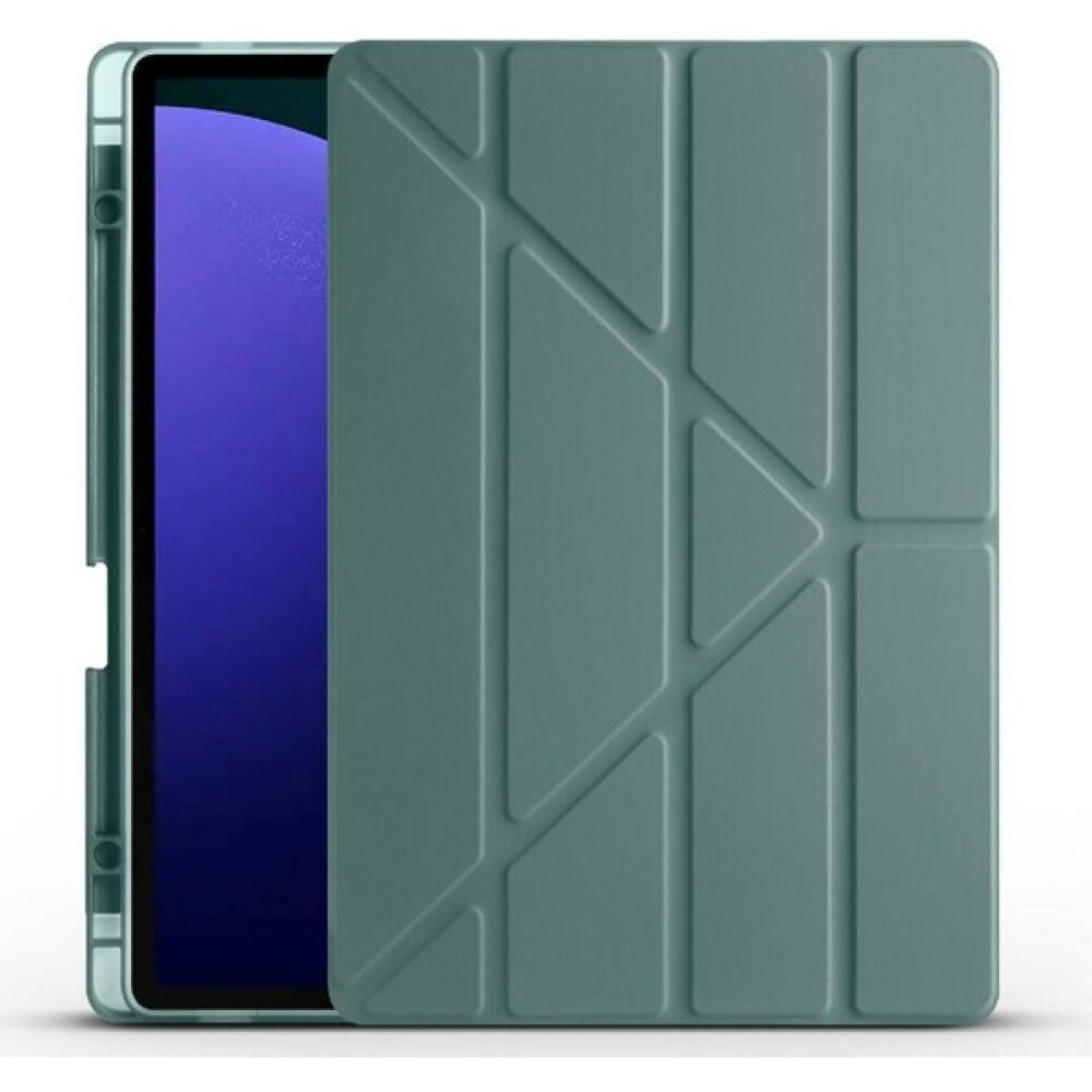 Redmud Teknoloji Samsung Galaxy Tab S10 Plus 12,4 Inç Uyumlu Kılıf Üçgen Standlı Kalem Bölmeli Silikon Tablet Kılıfı - Haki Tablet Kılıfı Fiyatı