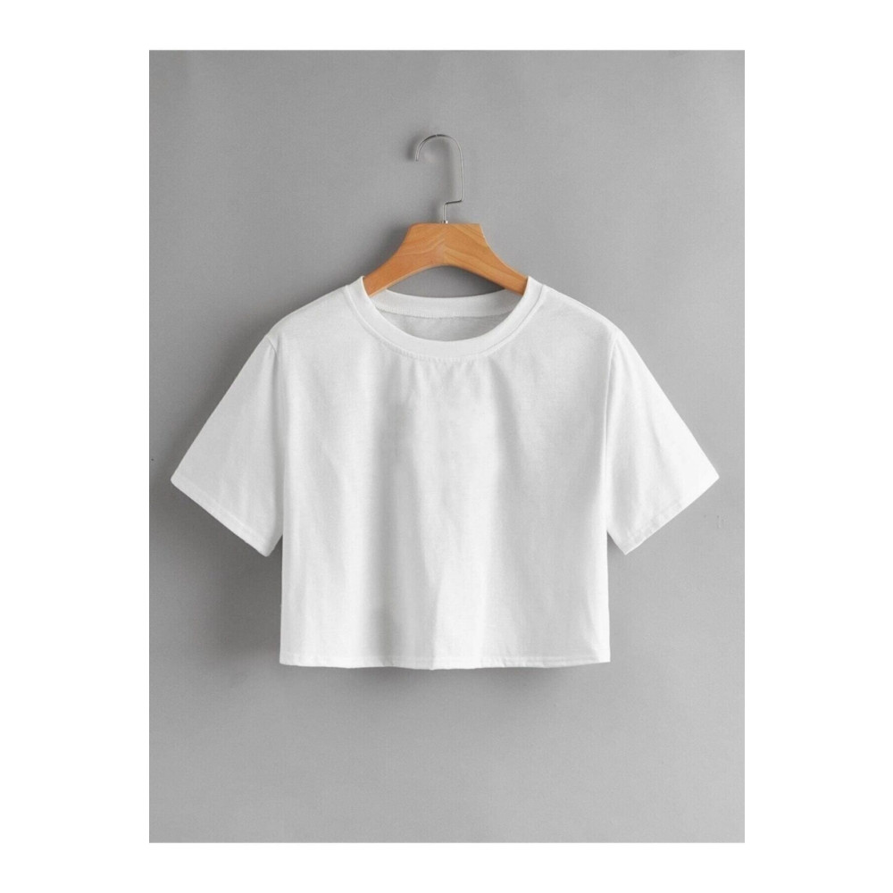 Redo Kadın Beyaz Crop Tshirt L Beden Bayan T-shirt Fiyatı
