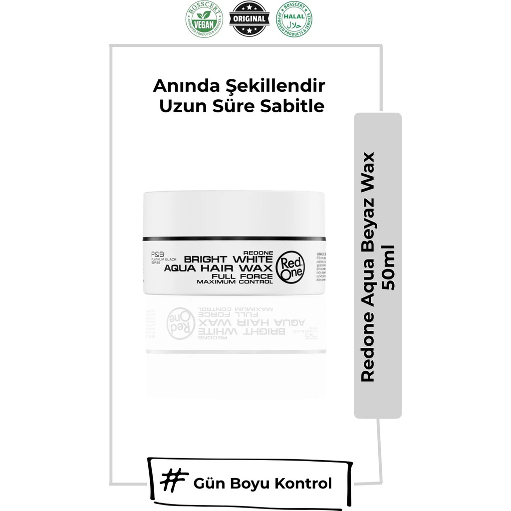 Redone Aqua Saç Waxı Parlak Beyaz 50ML | Seyahat Boyu | Şeftali Kokusu | Erkek ve Kadın Saç Waxı Saç Şekillendirici Krem Fiyatı